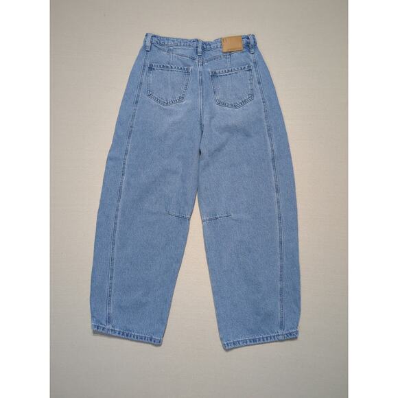 Austin Landing Jeans Women Size 5 Y2K Barrel Leg Blue Denim - Picture 5 of 5
